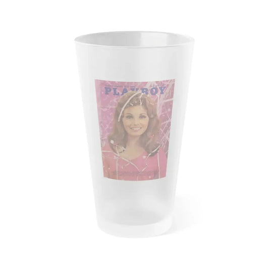 Victoria Vetri #46 - Playboy Mag. May '68 - Victoria on Cover in Color (Vintage Female Icon) Frosted Pint Glass 16oz 16oz Frosted - Go Mug Yourself