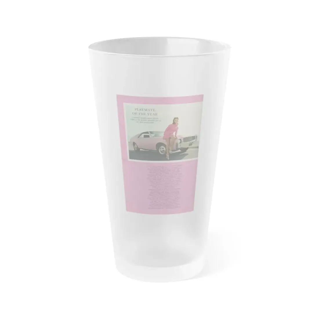 Victoria Vetri #47 - Playboy Mag. May '68 - 1 Photo & Article (Vintage Female Icon) Frosted Pint Glass 16oz 16oz Frosted - Go Mug Yourself