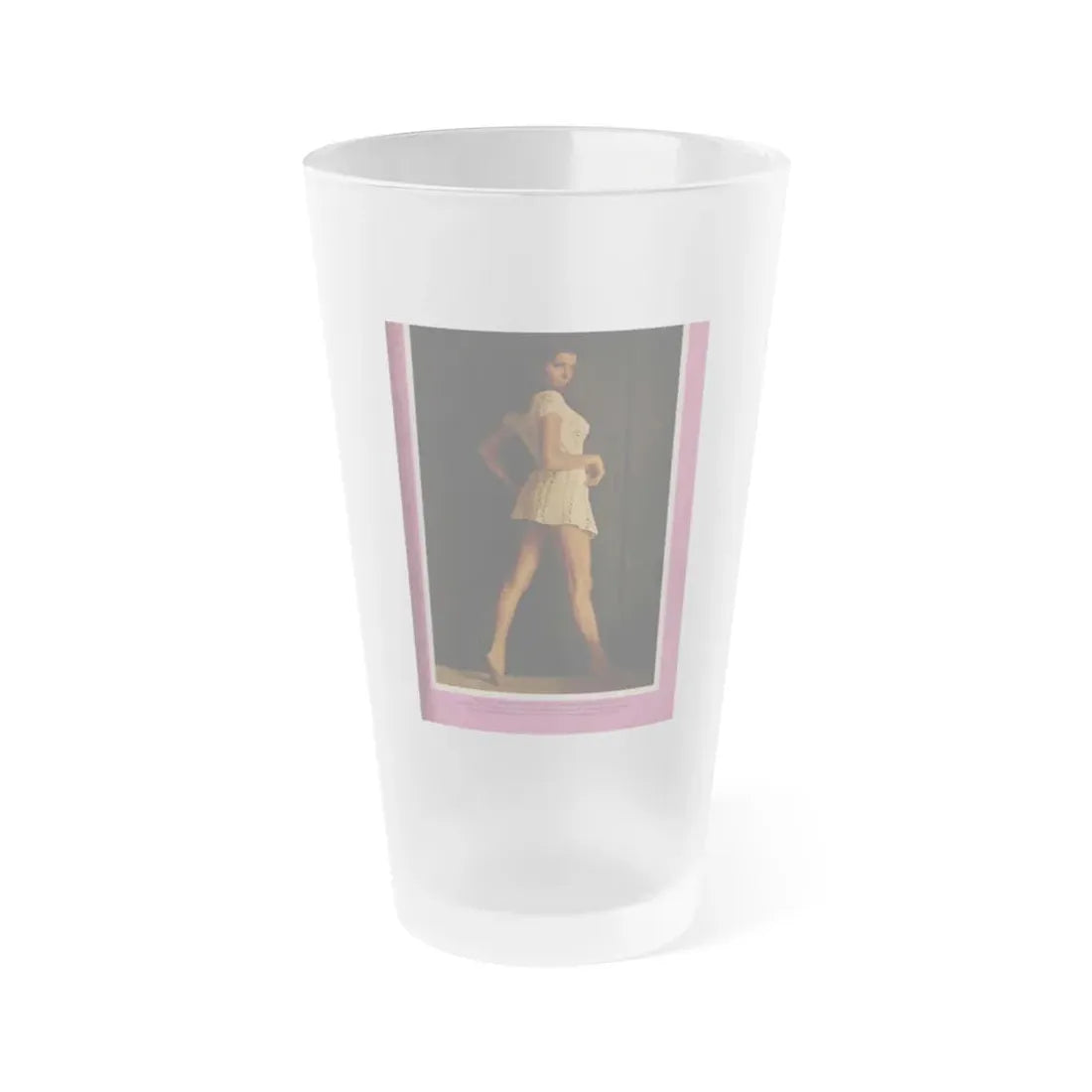 Victoria Vetri #48 - Playboy Mag. May '68 - 1 Photo & Caption (Vintage Female Icon) Frosted Pint Glass 16oz 16oz Frosted - Go Mug Yourself