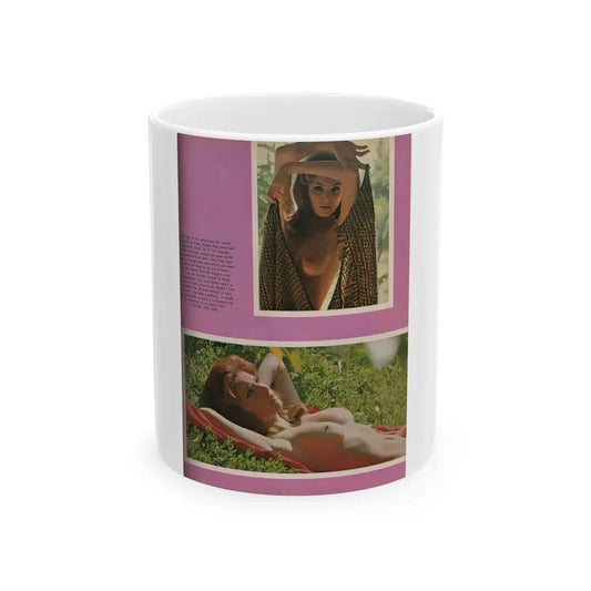Victoria Vetri #50 - Playboy Mag. May '68 - 1 Photo & Caption (Vintage Female Icon) White Coffee Mug 11oz - Go Mug Yourself
