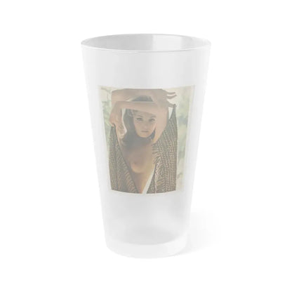 Victoria Vetri #51 - Playboy Mag. May '68 - 1 Photo - Partially Topless (Vintage Female Icon) Frosted Pint Glass 16oz 16oz Frosted - Go Mug Yourself