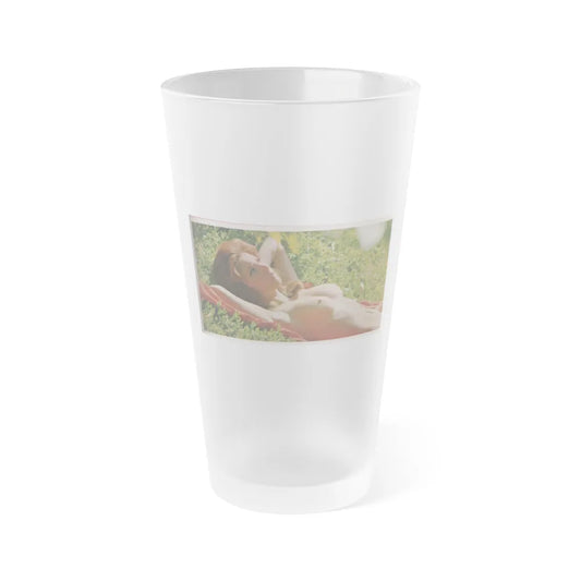 Victoria Vetri #52 - Playboy Mag. May '68 - 1 Topless Photo (Vintage Female Icon) Frosted Pint Glass 16oz-16oz-Frosted-Go Mug Yourself