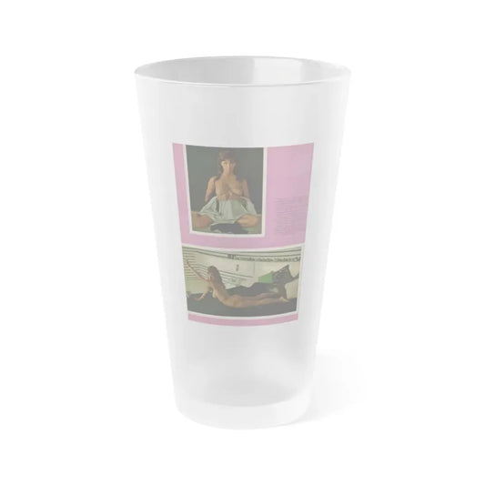 Victoria Vetri #53 - Playboy Mag. May '68 - 2 Topless Photos (Vintage Female Icon) Frosted Pint Glass 16oz 16oz Frosted - Go Mug Yourself