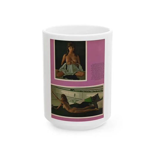 Victoria Vetri #53 - Playboy Mag. May '68 - 2 Topless Photos (Vintage Female Icon) White Coffee Mug 15oz - Go Mug Yourself