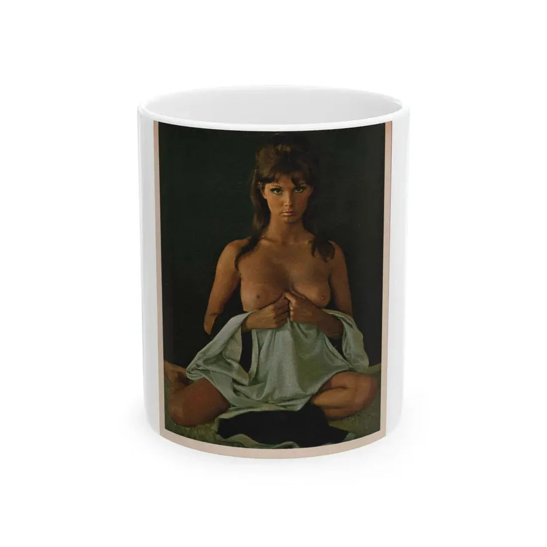 Victoria Vetri #54 - Playboy Mag. May '68 - 1 Topless Photo (Vintage Female Icon) White Coffee Mug 11oz - Go Mug Yourself