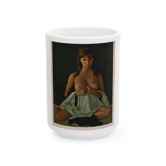Victoria Vetri #54 - Playboy Mag. May '68 - 1 Topless Photo (Vintage Female Icon) White Coffee Mug 15oz - Go Mug Yourself