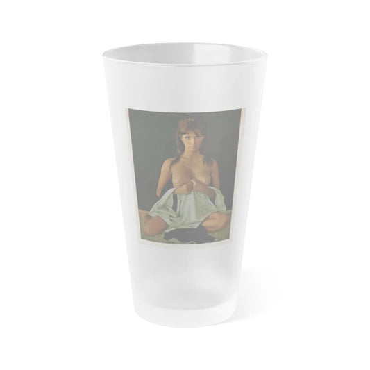 Victoria Vetri #54 - Playboy Mag. May '68 - 1 Topless Photo (Vintage Female Icon) Frosted Pint Glass 16oz-16oz-Frosted-Go Mug Yourself