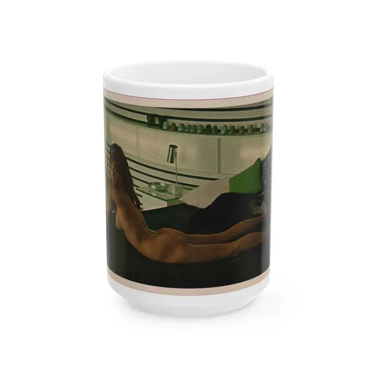 Victoria Vetri #55 - Playboy Mag. May '68 - 1 Topless Photo (Vintage Female Icon) White Coffee Mug 15oz - Go Mug Yourself