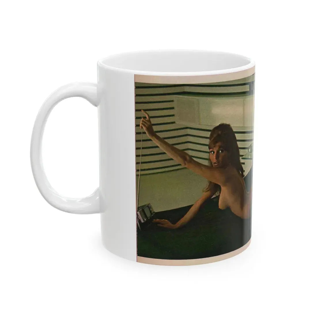 Victoria Vetri #55 - Playboy Mag. May '68 - 1 Topless Photo (Vintage Female Icon) White Coffee Mug - Go Mug Yourself