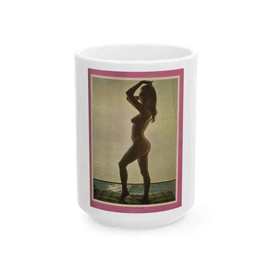 Victoria Vetri #56 - Playboy Mag. May '68 - 1 Topless Photo (Vintage Female Icon) White Coffee Mug 15oz - Go Mug Yourself