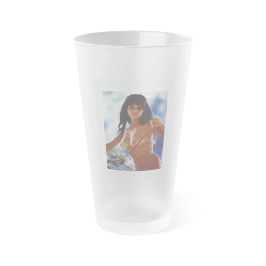 Victoria Vetri #69 - Topless (Vintage Female Icon) Frosted Pint Glass 16oz-16oz-Frosted-Go Mug Yourself