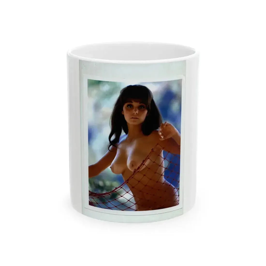 Victoria Vetri #69 - Topless (Vintage Female Icon) White Coffee Mug 11oz - Go Mug Yourself