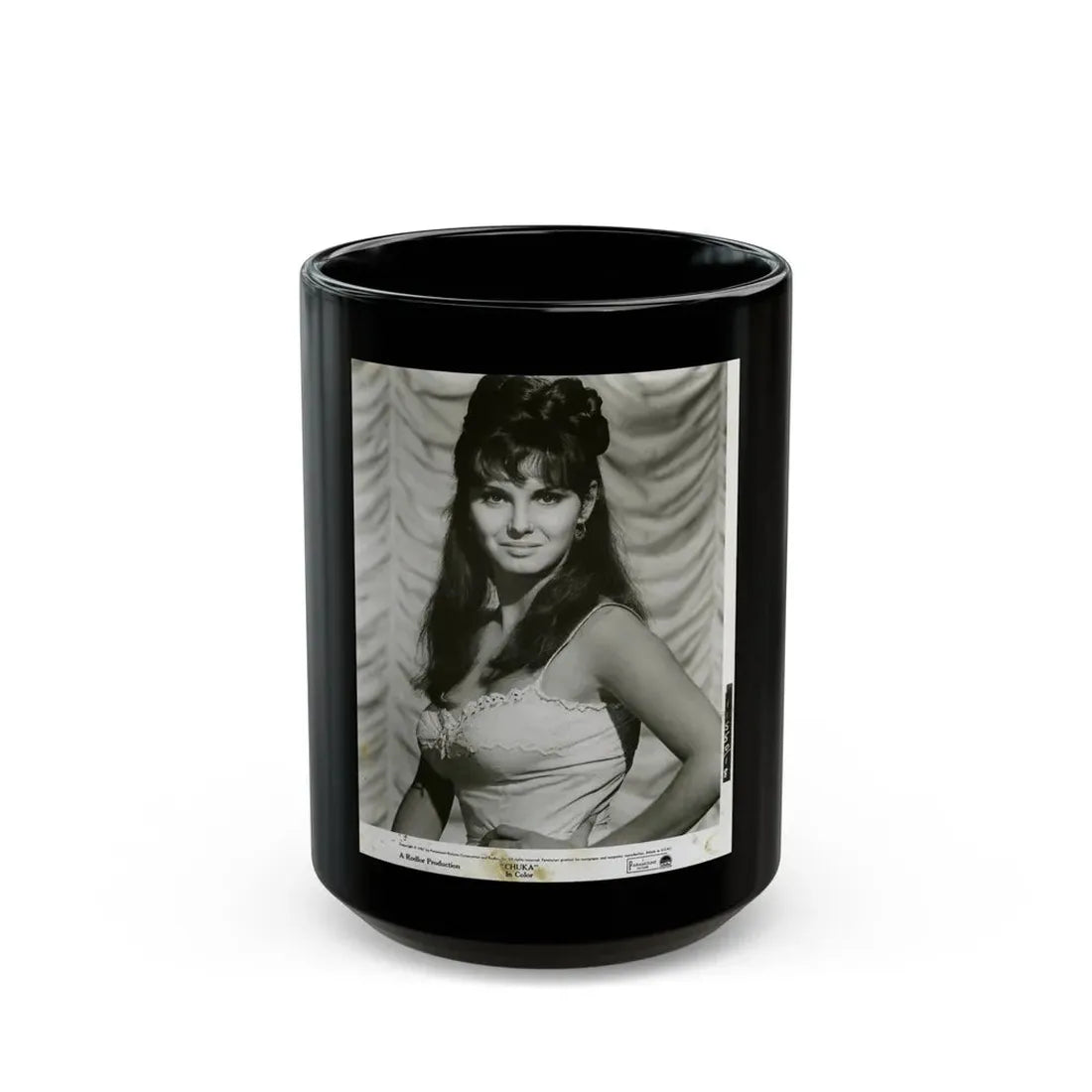 Victoria Vetri #71 (Vintage Female Icon) Black Coffee Mug 15oz - Go Mug Yourself