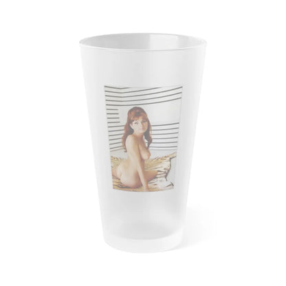 Victoria Vetri #76 - Nude (Vintage Female Icon) Frosted Pint Glass 16oz-16oz-Frosted-Go Mug Yourself