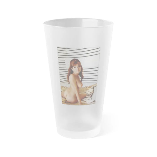 Victoria Vetri #76 - Nude (Vintage Female Icon) Frosted Pint Glass 16oz-16oz-Frosted-Go Mug Yourself