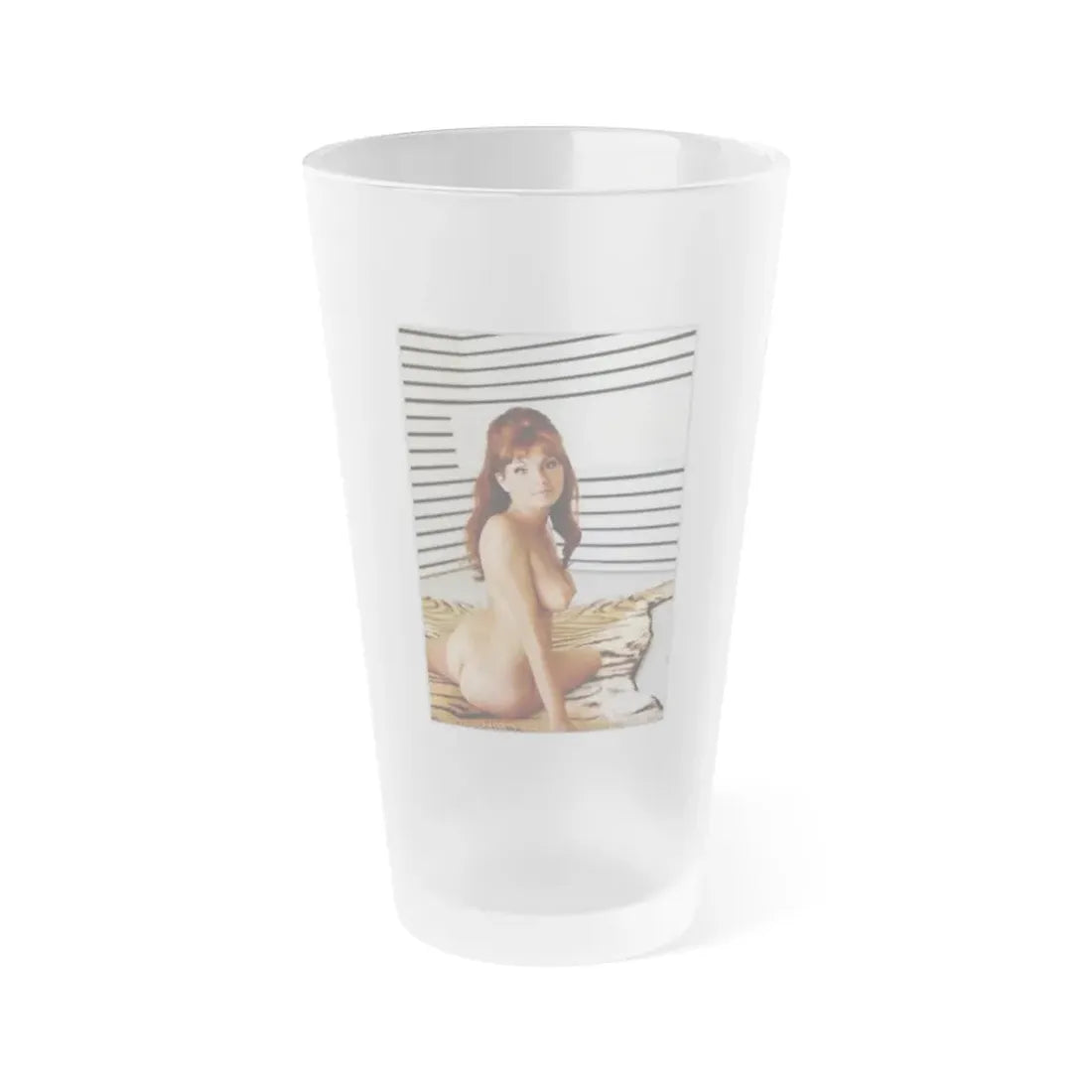 Victoria Vetri #76 - Nude (Vintage Female Icon) Frosted Pint Glass 16oz 16oz Frosted - Go Mug Yourself