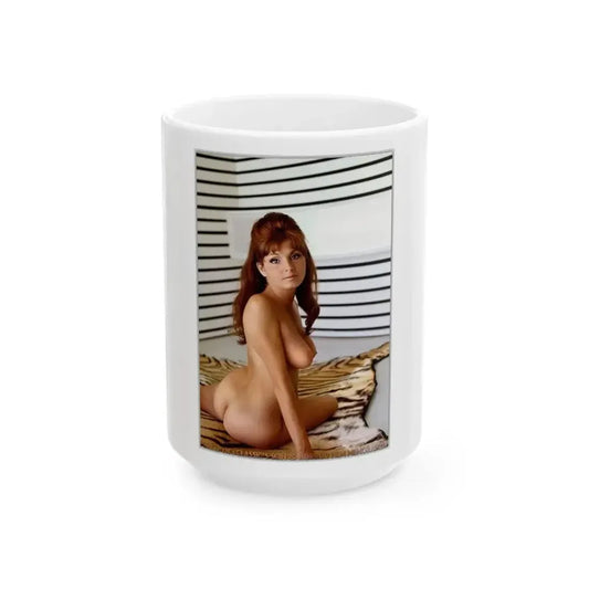 Victoria Vetri #76 - Nude (Vintage Female Icon) White Coffee Mug 15oz - Go Mug Yourself