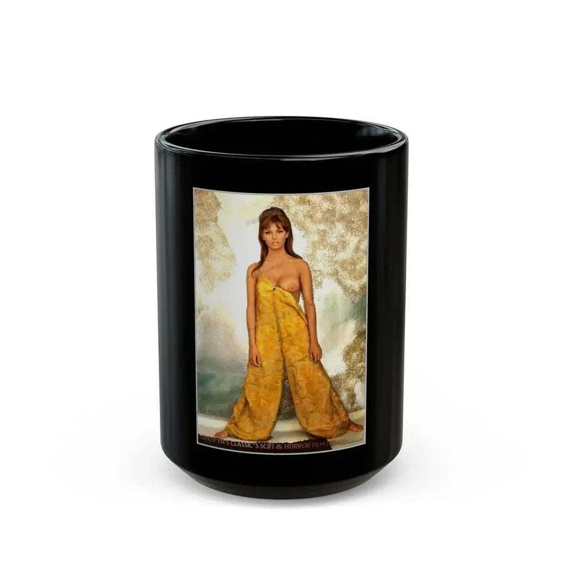 Victoria Vetri #77 (Vintage Female Icon) Black Coffee Mug 15oz - Go Mug Yourself