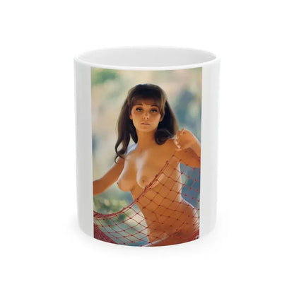 Victoria Vetri #83 - Topless (Vintage Female Icon) White Coffee Mug 11oz - Go Mug Yourself