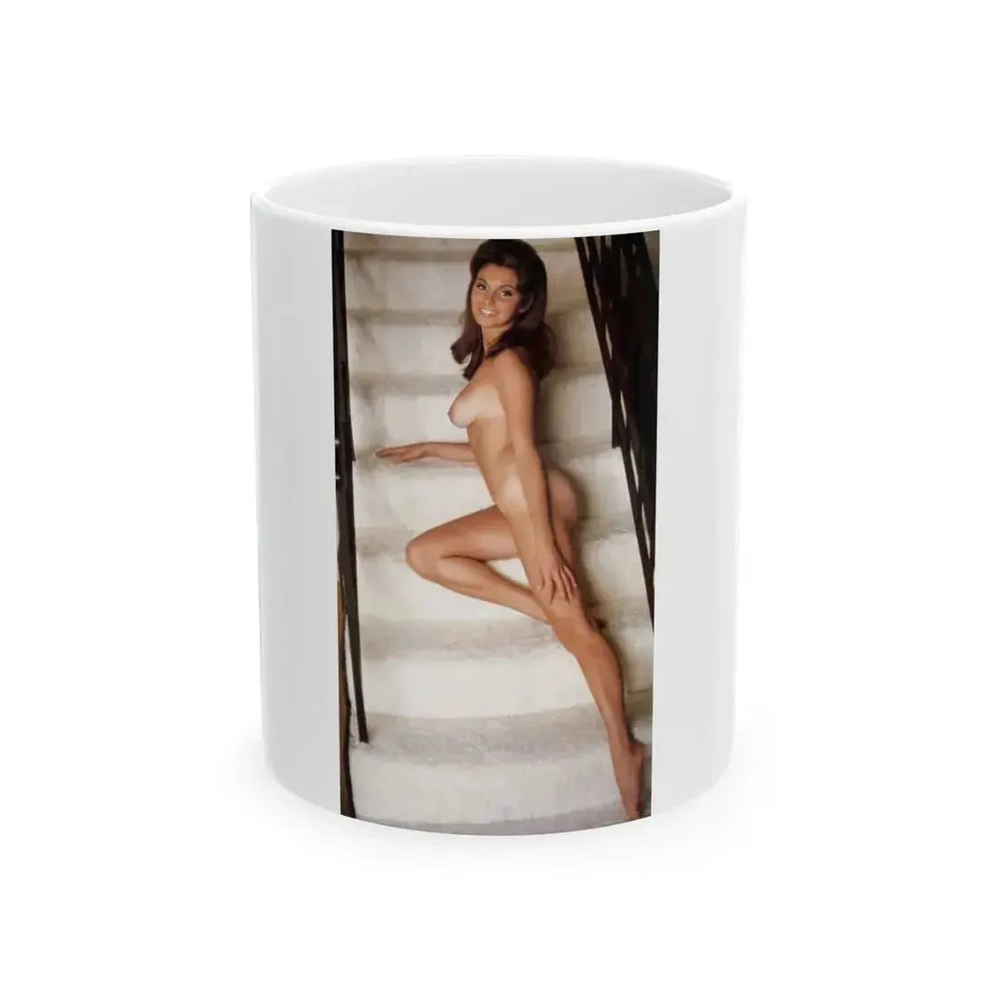 Victoria Vetri #88 - Topless (Vintage Female Icon) White Coffee Mug 11oz - Go Mug Yourself