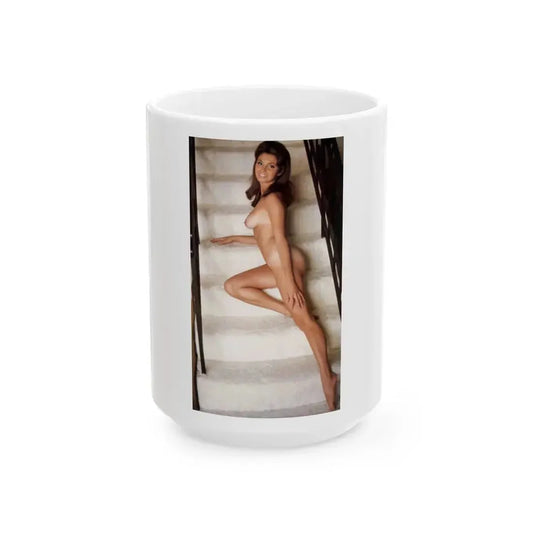 Victoria Vetri #88 - Topless (Vintage Female Icon) White Coffee Mug 15oz - Go Mug Yourself