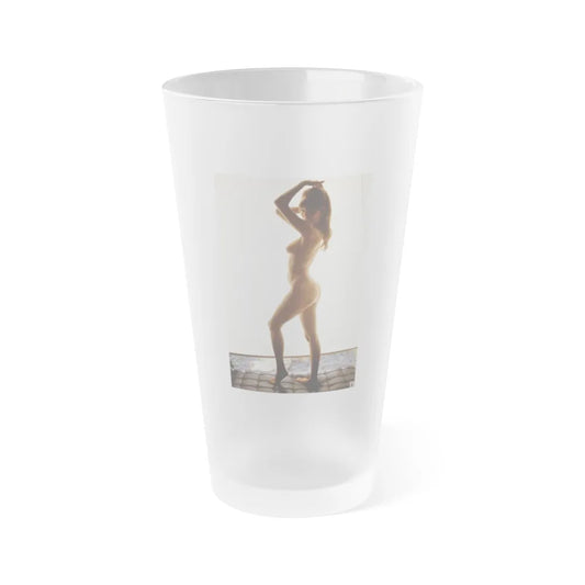 Victoria Vetri #93 - Nude (Vintage Female Icon) Frosted Pint Glass 16oz-16oz-Frosted-Go Mug Yourself
