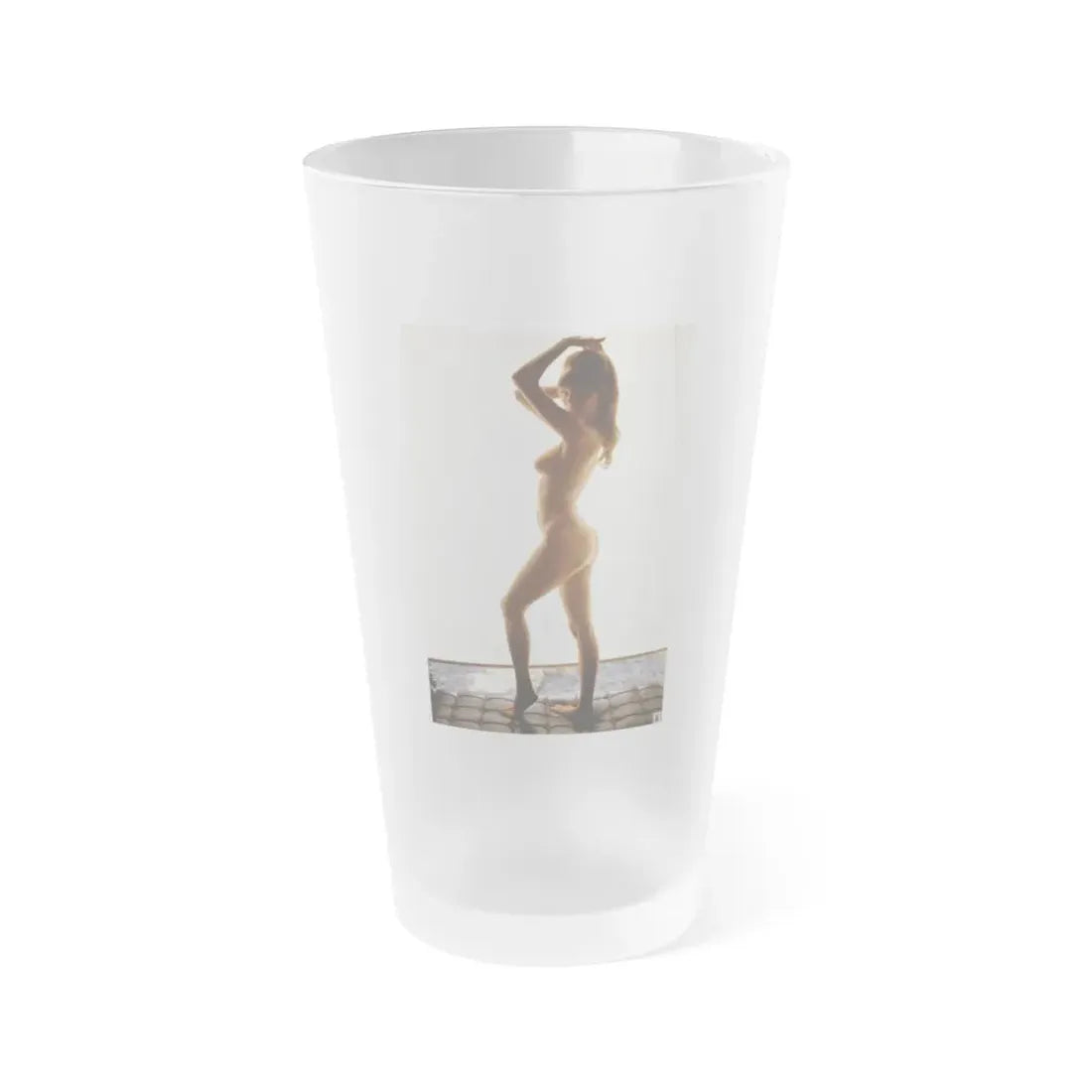 Victoria Vetri #93 - Nude (Vintage Female Icon) Frosted Pint Glass 16oz 16oz Frosted - Go Mug Yourself