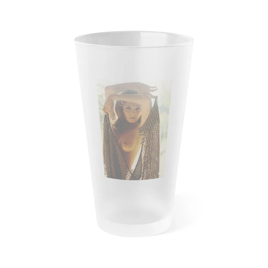 Victoria Vetri #94 - Topless1 (Vintage Female Icon) Frosted Pint Glass 16oz-16oz-Frosted-Go Mug Yourself