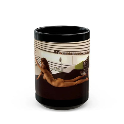 Victoria Vetri #97 - Nude (Vintage Female Icon) Black Coffee Mug 15oz - Go Mug Yourself