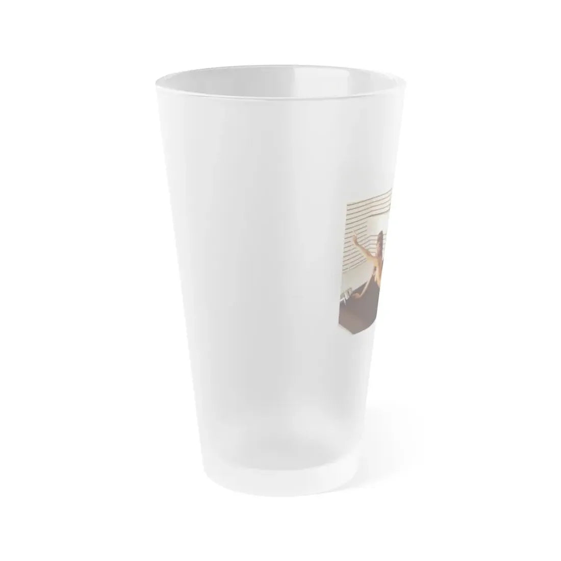 Victoria Vetri #97 - Nude (Vintage Female Icon) Frosted Pint Glass 16oz - Go Mug Yourself