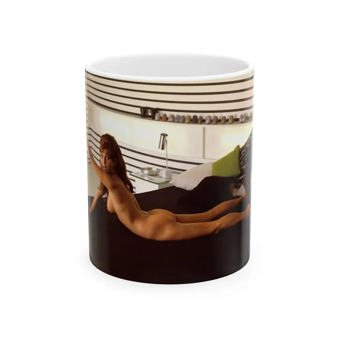 Victoria Vetri #97 - Nude (Vintage Female Icon) White Coffee Mug 11oz - Go Mug Yourself