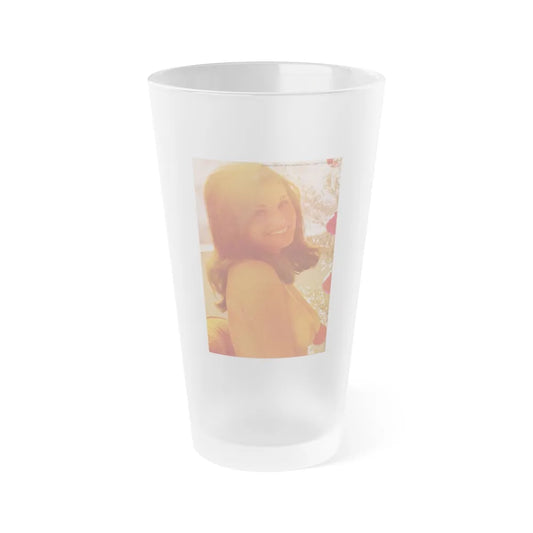 Victoria Vetri #99 - Topless (Vintage Female Icon) Frosted Pint Glass 16oz-16oz-Frosted-Go Mug Yourself