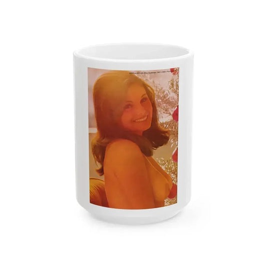 Victoria Vetri #99 - Topless (Vintage Female Icon) White Coffee Mug 15oz - Go Mug Yourself