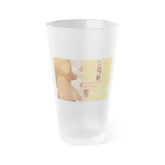 Victoria Vetri #99 - Topless1 (Vintage Female Icon) Frosted Pint Glass 16oz-16oz-Frosted-Go Mug Yourself