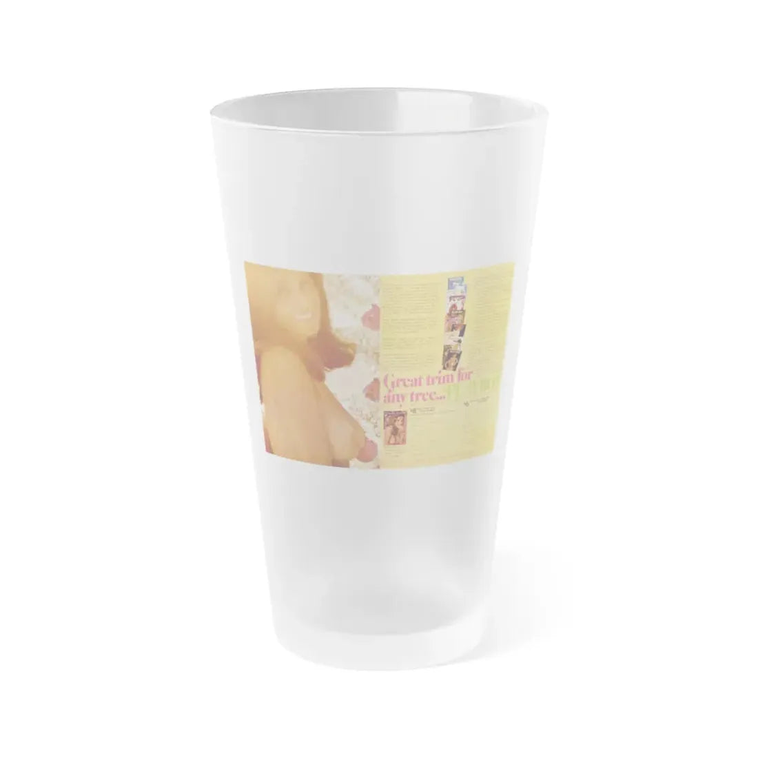 Victoria Vetri #99 - Topless1 (Vintage Female Icon) Frosted Pint Glass 16oz 16oz Frosted - Go Mug Yourself