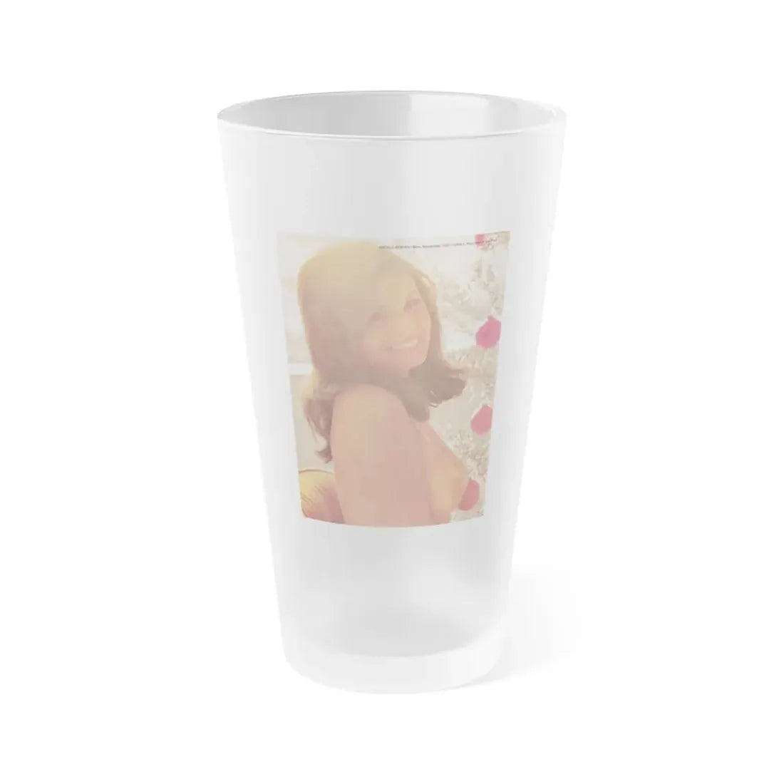 Victoria Vetri #99 - Topless2 (Vintage Female Icon) Frosted Pint Glass 16oz 16oz Frosted - Go Mug Yourself