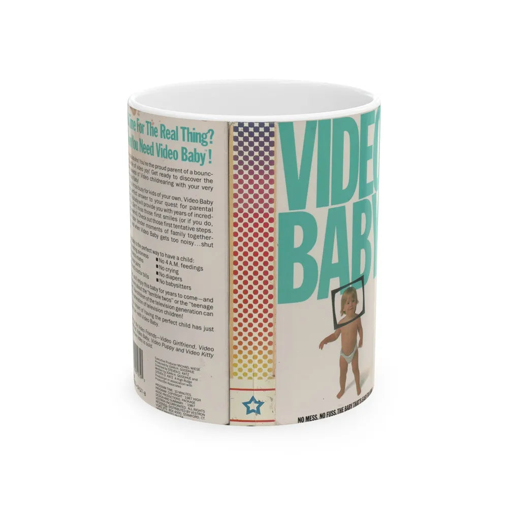 VIDEO BABY (VHS COVER) - White Coffee Mug-11oz-Go Mug Yourself