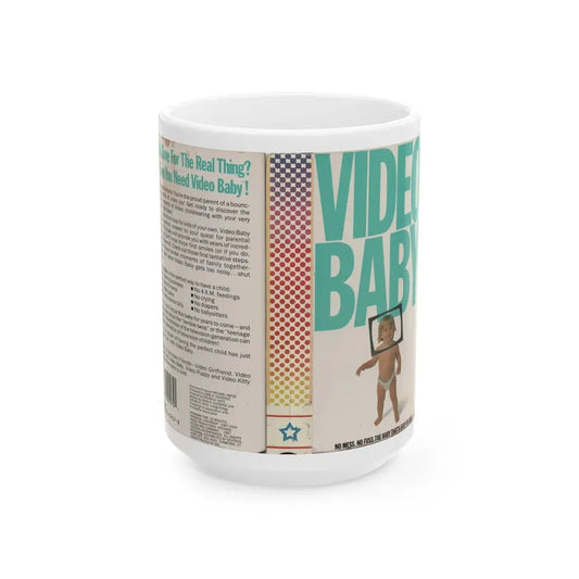 VIDEO BABY (VHS COVER) - White Coffee Mug 15oz - Go Mug Yourself