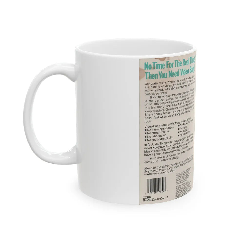 VIDEO BABY (VHS COVER) - White Coffee Mug-Go Mug Yourself