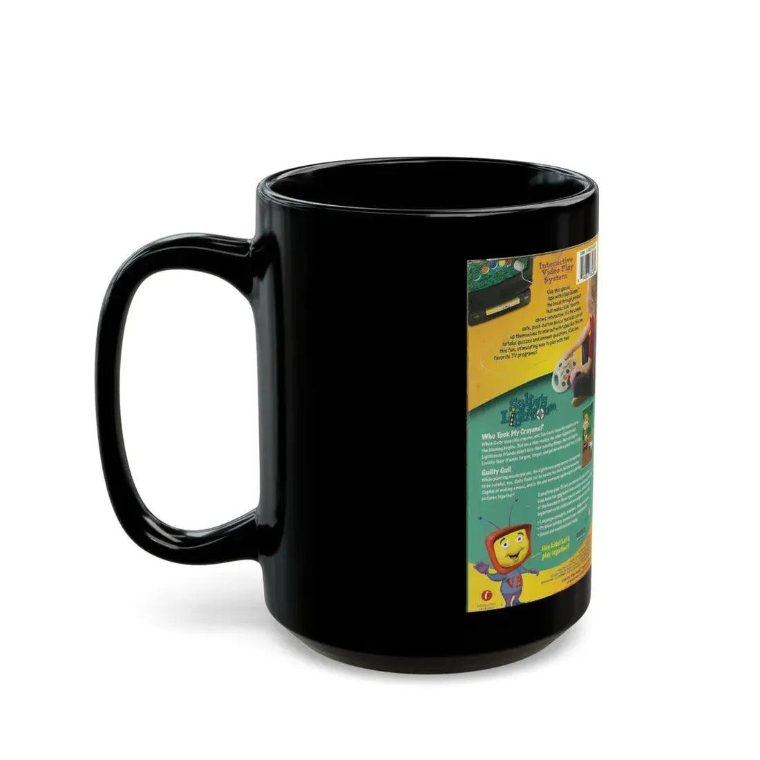VIDEO BUDDY INTERACTIVE SALTYS LIGHTHOUSE (VHS COVER) - Black Coffee Mug - Go Mug Yourself