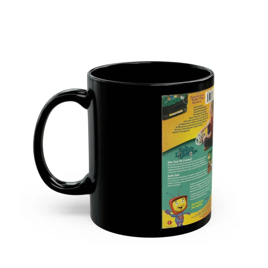 VIDEO BUDDY INTERACTIVE SALTYS LIGHTHOUSE (VHS COVER) - Black Coffee Mug - Go Mug Yourself