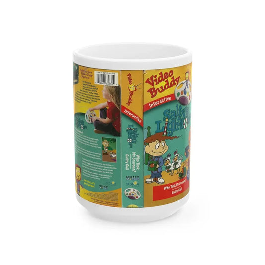VIDEO BUDDY INTERACTIVE SALTYS LIGHTHOUSE (VHS COVER) - White Coffee Mug 15oz - Go Mug Yourself