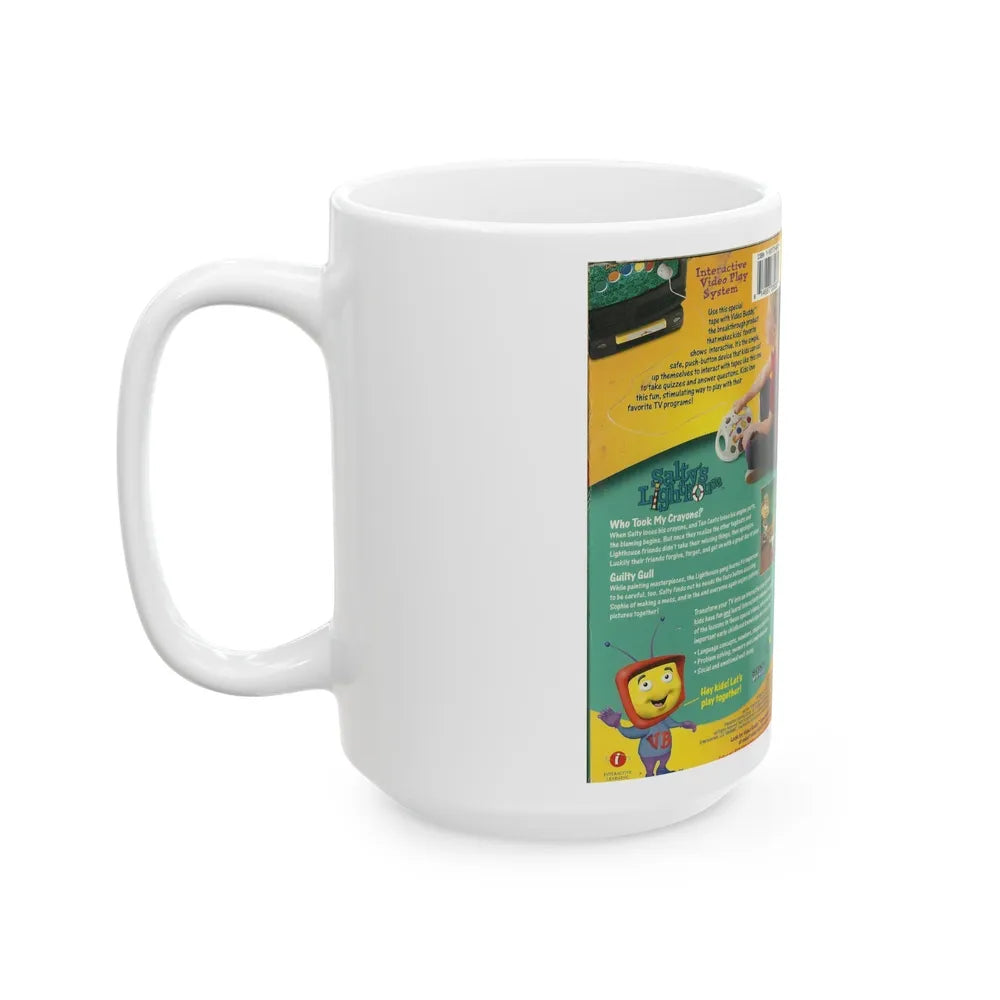 VIDEO BUDDY INTERACTIVE SALTYS LIGHTHOUSE (VHS COVER) - White Coffee Mug-Go Mug Yourself