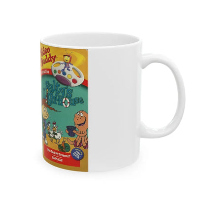 VIDEO BUDDY INTERACTIVE SALTYS LIGHTHOUSE (VHS COVER) - White Coffee Mug-Go Mug Yourself