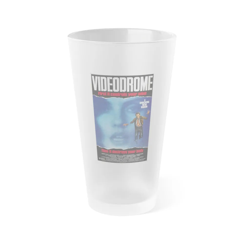 VIDEODROME 1983 Movie Poster - Frosted Pint Glass 16oz-Go Mug Yourself