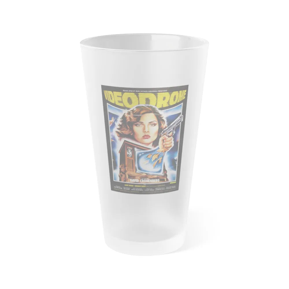 VIDEODROME (FRENCH) 1983 Movie Poster - Frosted Pint Glass 16oz-Go Mug Yourself