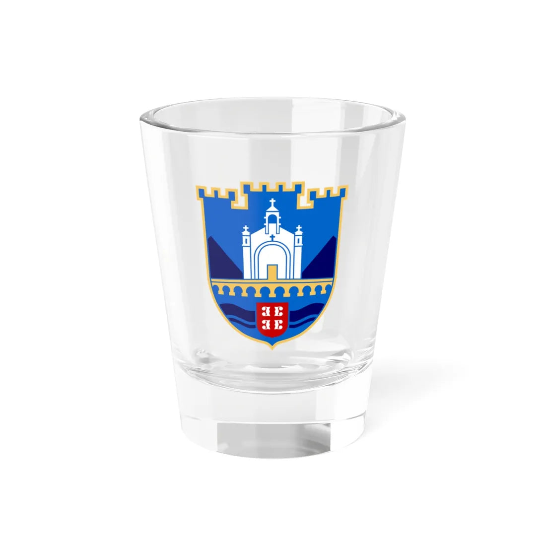 Višegrad grb (Bosnia and Herzegovina) (Coat of Arms) Shot Glass 1.5oz 1.5oz - Go Mug Yourself