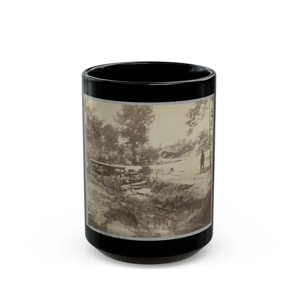 View Of Bombproof Tents Occupied By U.S. Colored Troops In Front Of Petersburg, Va., August 7, 1864 (U.S. Civil War) Black Coffee Mug-15oz-Go Mug Yourself