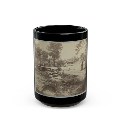 View Of Bombproof Tents Occupied By U.S. Colored Troops In Front Of Petersburg, Va., August 7, 1864 (U.S. Civil War) Black Coffee Mug-15oz-Go Mug Yourself