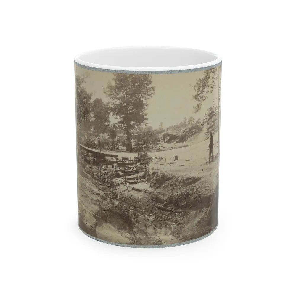 View Of Bombproof Tents Occupied By U.S. Colored Troops In Front Of Petersburg, Va., August 7, 1864 (U.S. Civil War) White Coffee Mug-11oz-Go Mug Yourself